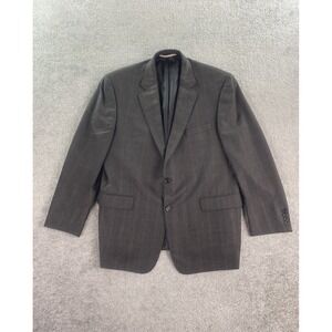 Burberry London Suit Jacket Men 44 R Taupe Wool Check Luxury Kensington Sport